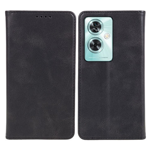 Leather Case for OnePlus Nord N30 SE 5G Calf Texture Auto-absorbed Magnetic Phone Wallet Cover