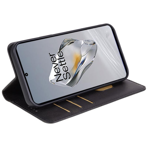 Leather Case for OnePlus Nord N30 SE 5G Calf Texture Auto-absorbed Magnetic Phone Wallet Cover