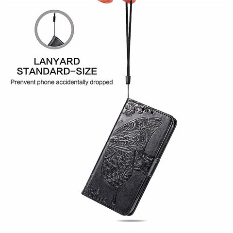 For Infinix Hot 40i Case Butterfly Imprinted Phone Cover with Hand Strap