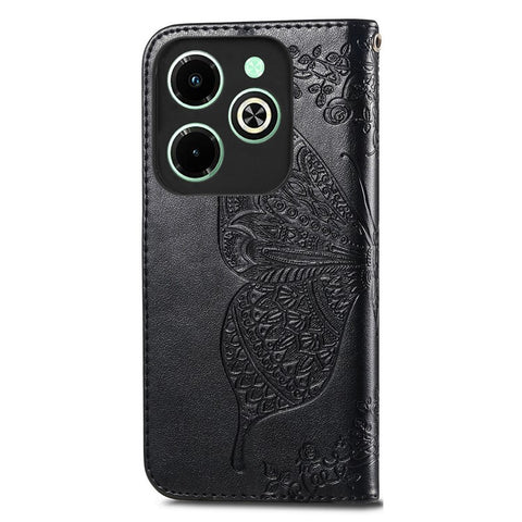 For Infinix Hot 40i Case Butterfly Imprinted Phone Cover with Hand Strap