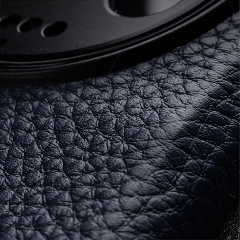 MELKCO Cellphone Case for Xiaomi 13 Incomplete Edge Genuine Cow Leather Coated PC Cover