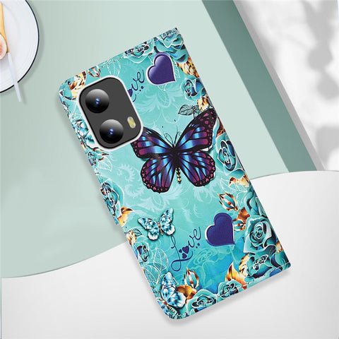 For Motorola Moto G Play 5G (2024) / Moto G 5G (2024) Leather Case with Strap Pattern Printing Phone Stand Cover