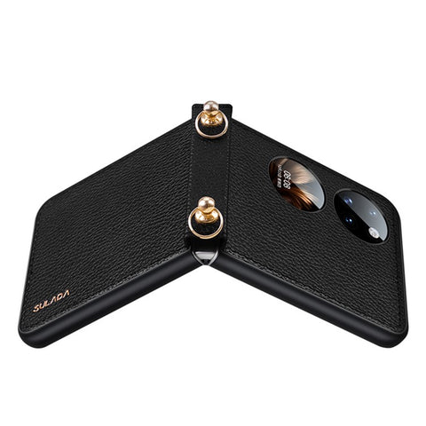SULADA Treasure Box Series for Huawei Pocket 2 Phone Cover Litchi Texture PU Leather Phone Case with Strap