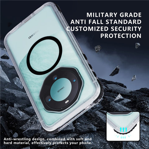 REDPEPPER CC Series For Huawei Mate 60 Pro Magnetic Clear Phone Cover IP68 Waterproof Case