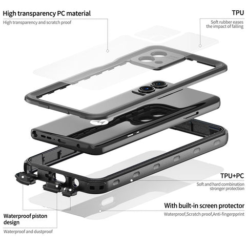 REDPEPPER A Series For Motorola Moto G Stylus 5G (2023) IP68 Underwater Phone Case Clear Waterproof Phone Cover