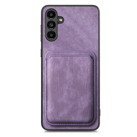 For Samsung Galaxy M14 4G Magnetic Case Leather Back Cover with Detachable Card Holder