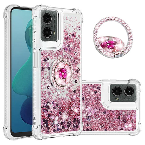 For Motorola Moto G Play 5G (2024) / Moto G 5G (2024) TPU Case with Kickstand Quicksand Shockproof Cover