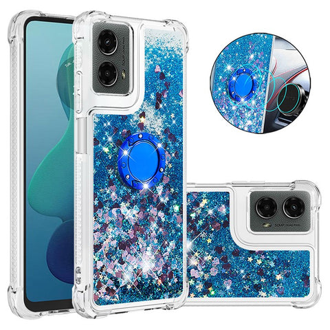 For Motorola Moto G Play 5G (2024) / Moto G 5G (2024) TPU Case with Kickstand Quicksand Shockproof Cover