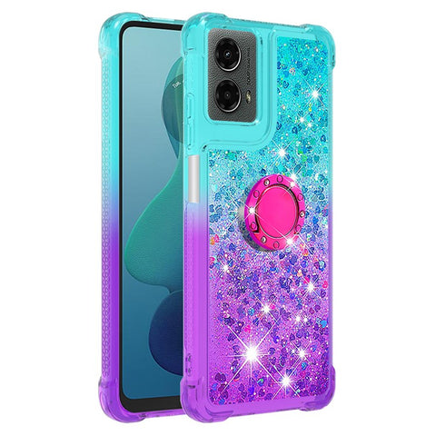 For Motorola Moto G Play 5G (2024) / Moto G 5G (2024) TPU Case with Kickstand Gradiant Quicksand Shockproof Cover