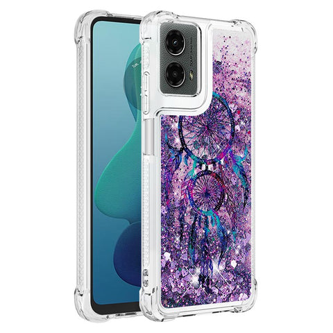 For Motorola Moto G Play 5G (2024) / G 5G (2024) TPU Case with Quicksand and Pattern Printed