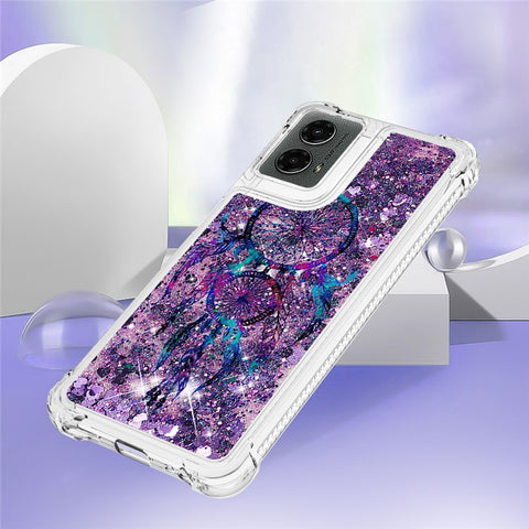 For Motorola Moto G Play 5G (2024) / G 5G (2024) TPU Case with Quicksand and Pattern Printed