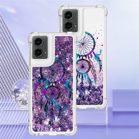 For Motorola Moto G Play 5G (2024) / G 5G (2024) TPU Case with Quicksand and Pattern Printed