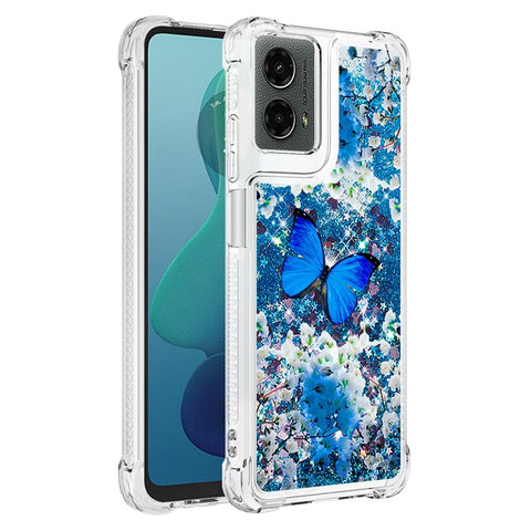For Motorola Moto G Play 5G (2024) / G 5G (2024) TPU Case with Quicksand and Pattern Printed