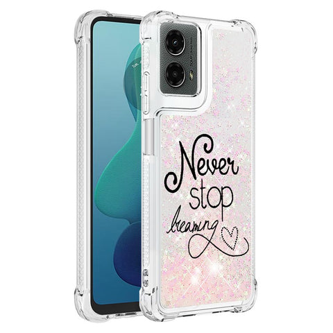 For Motorola Moto G Play 5G (2024) / G 5G (2024) TPU Case with Quicksand and Pattern Printed