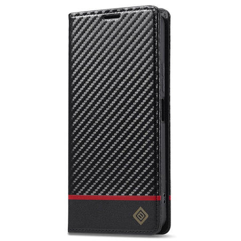 LC.IMEEKE For Xiaomi Redmi 13C 4G / 5G / 13R 5G / Poco M6 5G / Poco C65 4G Wallet Case PU Leather Carbon Fiber Texture Phone Cover