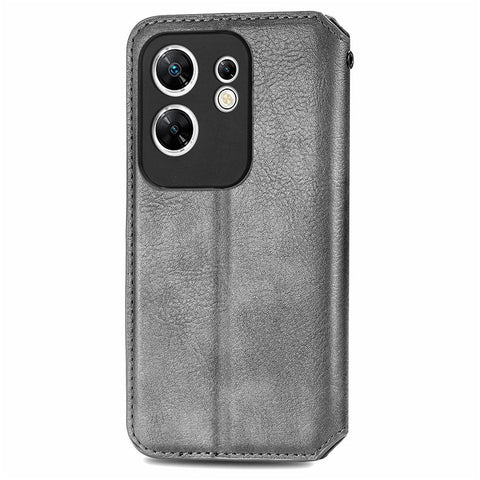 For Infinix Zero 30 4G PU Leather Case Rhombus Imprint Wallet Stand Phone Cover