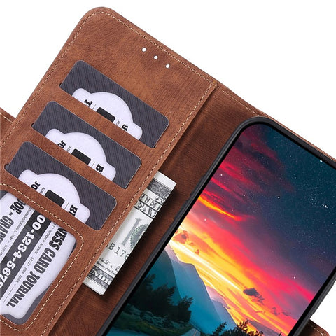 ABEEL For Samsung Galaxy A33 5G Leather Case Retro Phone Cover with Wallet Stand