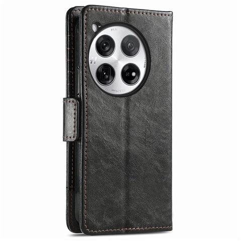 For OnePlus 12 5G Phone Cases CASENEO PU Leather Cover Stand with RFID Blocking Wallet
