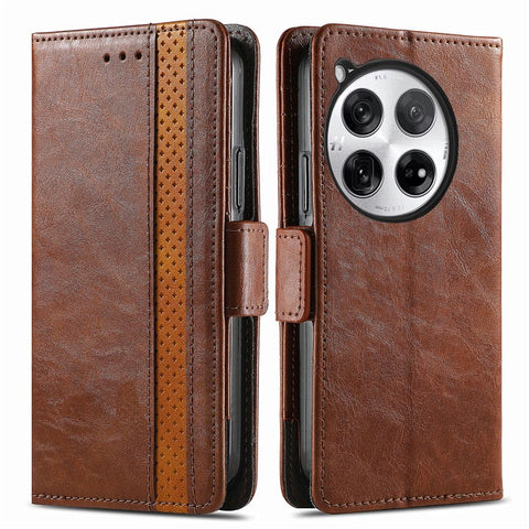 For OnePlus 12 5G Phone Cases CASENEO PU Leather Cover Stand with RFID Blocking Wallet