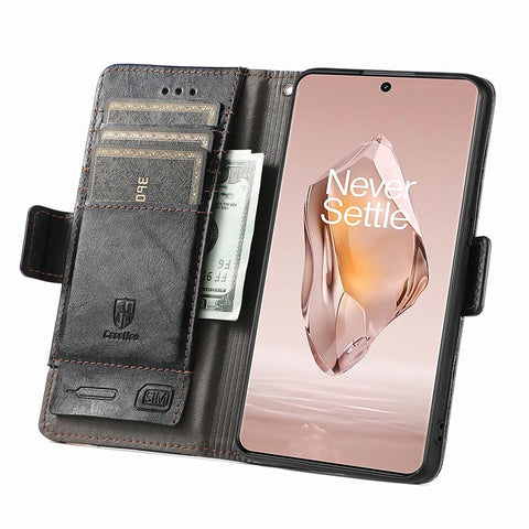 For OnePlus 12R 5G / Ace 3 5G Phone Cases CASENEO PU Leather Cover Stand with RFID Blocking Wallet