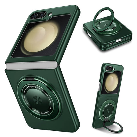 For Samsung Galaxy Z Flip5 5G Magnetic Case Invisible Kickstand PC+TPU Phone Cover