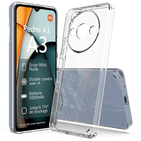 For Xiaomi Redmi A3 / Poco C61 4G / Poco C61 4G Phone Case Scratch-resistant TPU+Acrylic Clear Cover