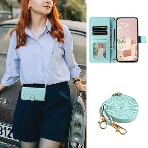 For Oppo A79 5G / A2 5G / OnePlus Nord N30 SE 5G Case Rhombus Grid Leather Crossbody Phone Cover