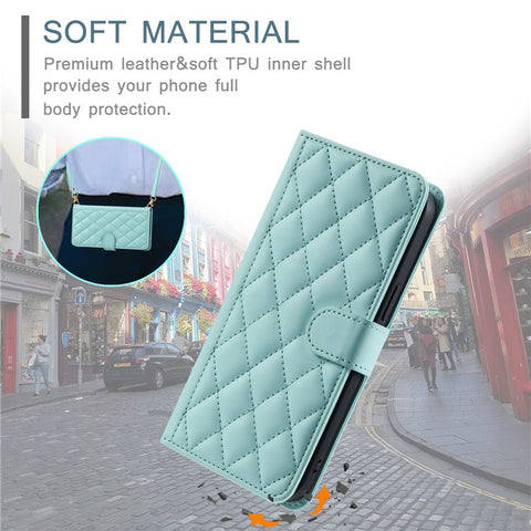 For Oppo A79 5G / A2 5G / OnePlus Nord N30 SE 5G Case Rhombus Grid Leather Crossbody Phone Cover