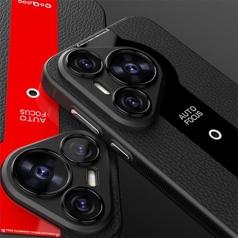 Q.COO For Huawei Pura 70 Case  Shockproof PU Leather+TPU+Acrylic Phone Cover