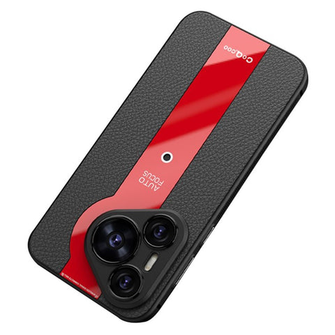 Q.COO For Huawei Pura 70 Case  Shockproof PU Leather+TPU+Acrylic Phone Cover