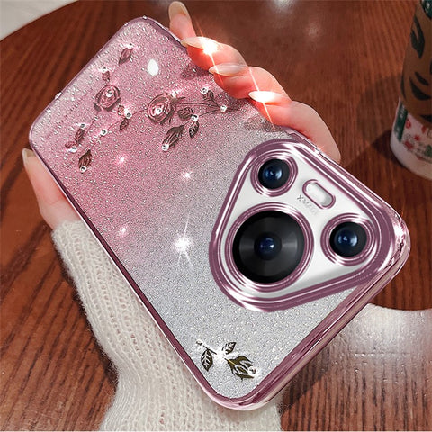 KADEM For Huawei Pura 70 Pro / Pura 70 Pro+ TPU Case with Lanyard Glitter Sparkle Cell Phone Cover