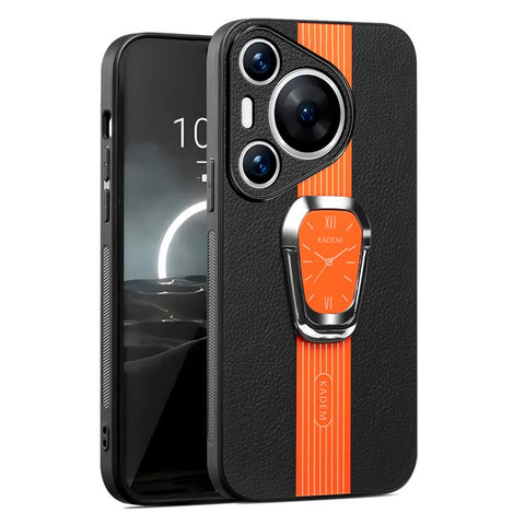 KADEM For Huawei Pura 70 Pro / Pura 70 Pro+ Folding Kickstand Cover PU+TPU+Acrylic Shockproof Phone Case