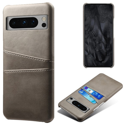 For Google Pixel 8 Pro Slim Case Card Slots PU+PC Phone Cover