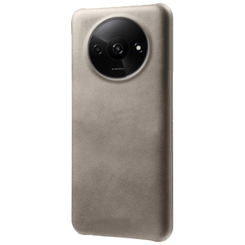 For Xiaomi Redmi A3 4G / Poco C61 4G Case Calf Texture Leather Coated PC Shell Slim Cover