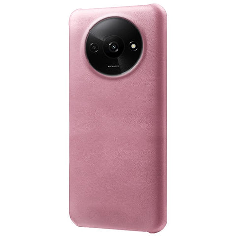 For Xiaomi Redmi A3 4G / Poco C61 4G Case Calf Texture Leather Coated PC Shell Slim Cover