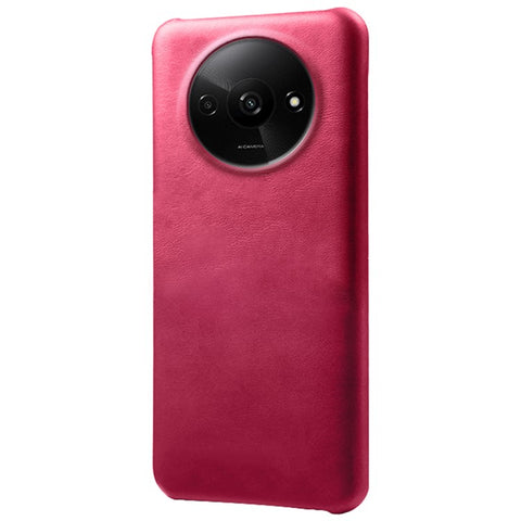 For Xiaomi Redmi A3 4G / Poco C61 4G Case Calf Texture Leather Coated PC Shell Slim Cover