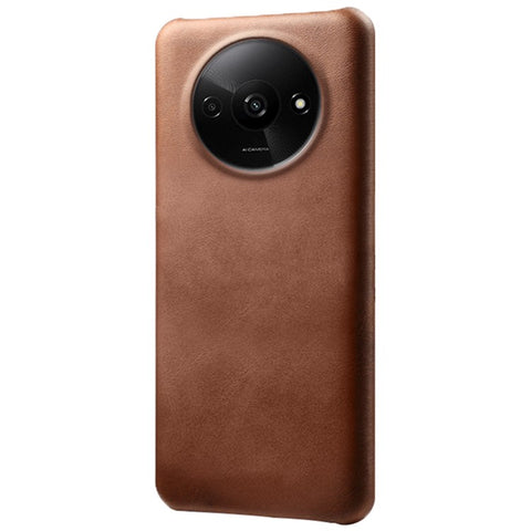 For Xiaomi Redmi A3 4G / Poco C61 4G Case Calf Texture Leather Coated PC Shell Slim Cover