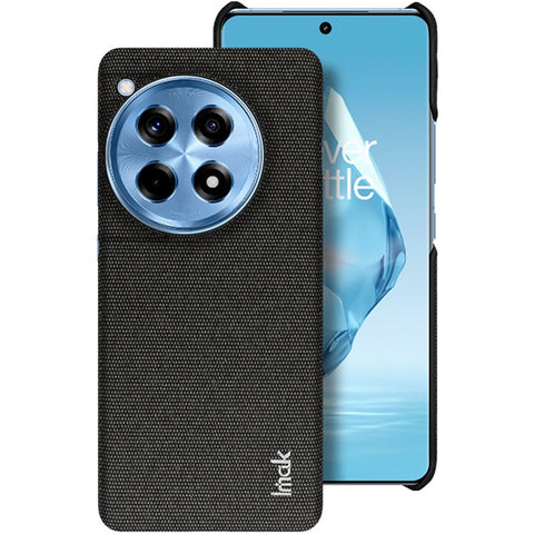 IMAK Ruiyi Series for OnePlus Ace 3 5G / 12R 5G Case Fabric Texture Leather+PC Phone Back Cover