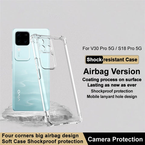 IMAK For vivo V30 Pro 5G / S18 Pro 5G Case Reinforced Corners Protection TPU Phone Cover