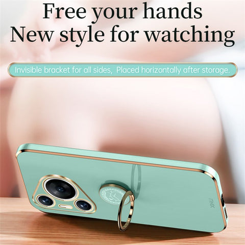 XINLI For Huawei Pura 70 Pro Case Electroplating Kickstand TPU Phone Cover