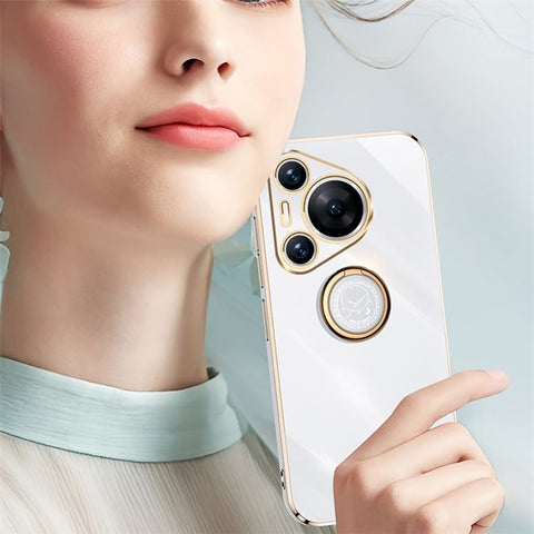 XINLI For Huawei Pura 70 Pro Case Electroplating Kickstand TPU Phone Cover