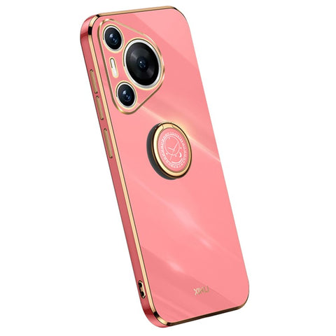 XINLI For Huawei Pura 70 TPU Case Anti-Drop Ring Kickstand Electroplating Phone Cover