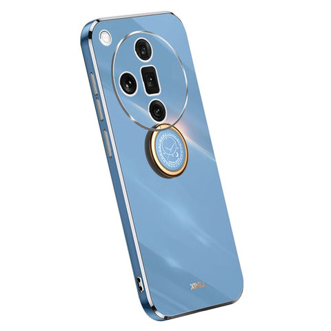 XINLI For Oppo Find X7 5G Phone Case Electroplating TPU Cover with Ring Kickstand