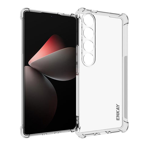 ENKAY HAT PRINCE For Meizu 21 Pro Case Crystal Clear TPU Anti-slip Strips Back Phone Cover