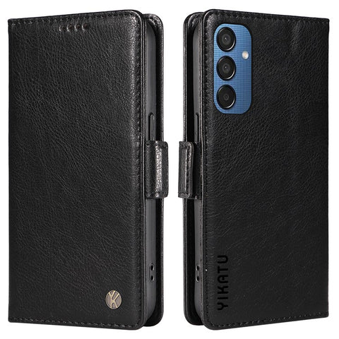 YIKATU YK-007 For Samsung Galaxy M15 5G Wallet Case Magnetic Clasp Leather Phone Cover