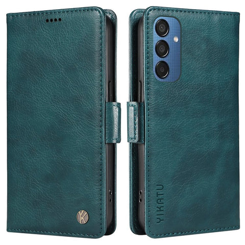 YIKATU YK-007 For Samsung Galaxy M15 5G Wallet Case Magnetic Clasp Leather Phone Cover