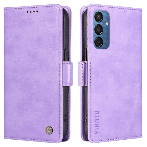 YIKATU YK-007 For Samsung Galaxy M15 5G Wallet Case Magnetic Clasp Leather Phone Cover
