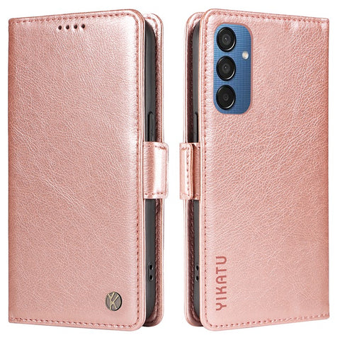 YIKATU YK-007 For Samsung Galaxy M15 5G Wallet Case Magnetic Clasp Leather Phone Cover