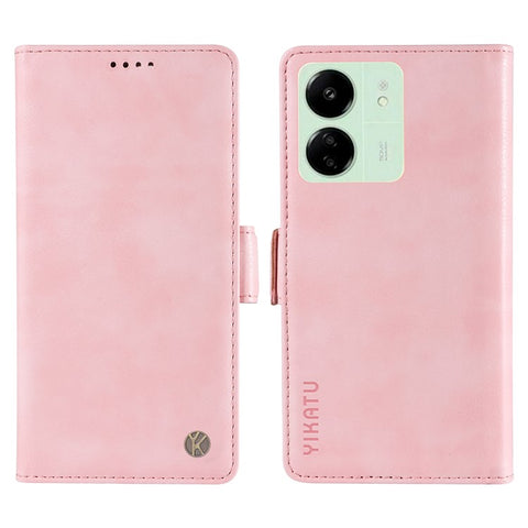 YIKATU YK-007 For Xiaomi Redmi 13C 4G / 13C 5G / 13R 5G / Poco M6 5G / Poco C65 4G Case Scratch-Proof Leather+TPU Magnetic Phone Cover