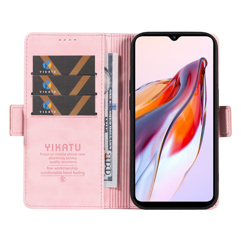 YIKATU YK-007 For Xiaomi Redmi 12C 4G / 11A 4G Case Litchi Texture Stand Smart Phone Cover